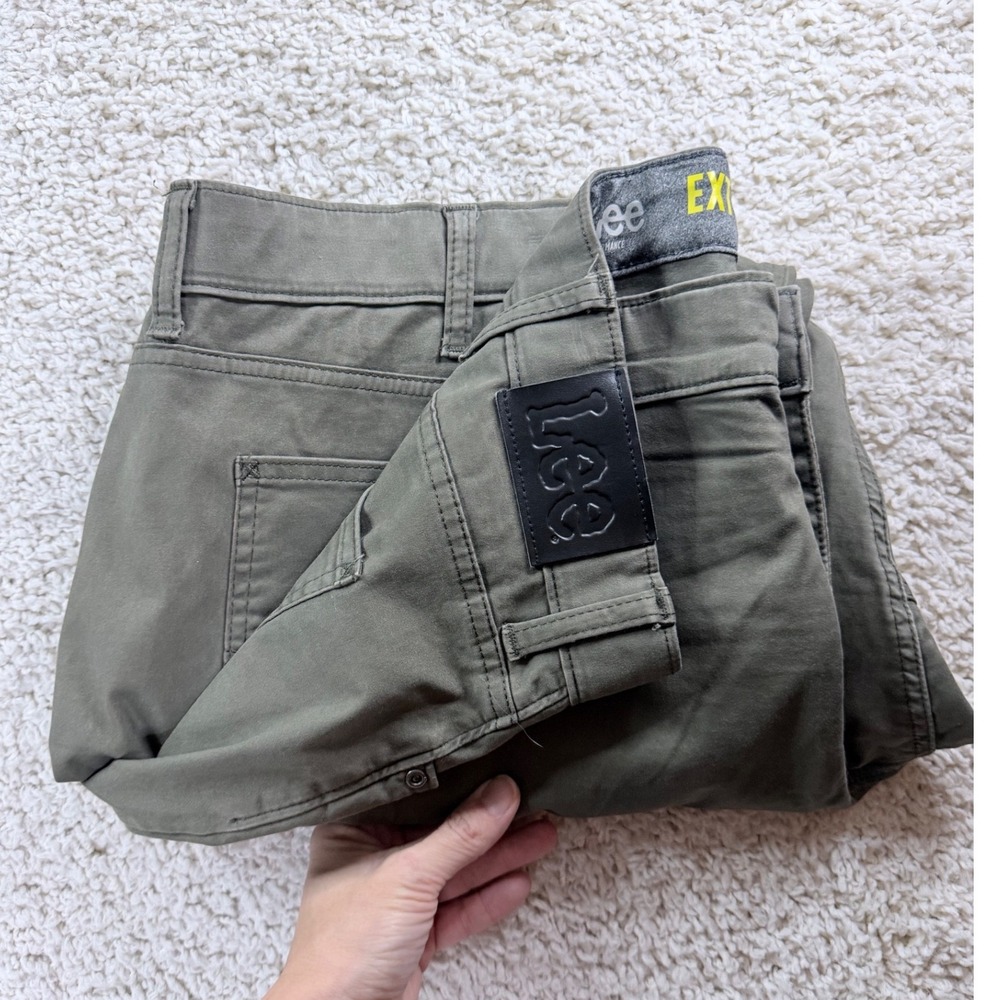 Mens 42x29 Lee Pants Cotton Stretch Straight Fit Tapered Leg Extreme Motion